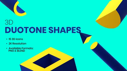 Geometric Shapes 3D Icon Pack