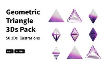 Geometric Triangle 3D Icon Pack