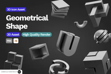 Geometrical Shape 3D Icon Pack