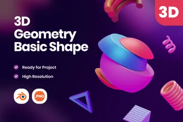 Geometry Basic Shape 3D Icon Pack