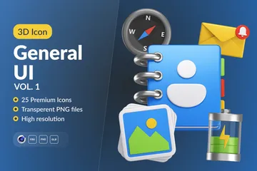 UI Geral Vol.1 Pacote de Icon 3D