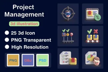 Gestão de produtos Pacote de Icon 3D