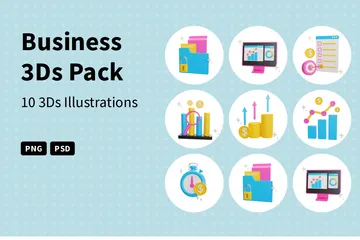 Geschäft 3D Icon Pack