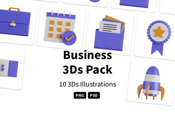 Geschäft 3D Icon Pack