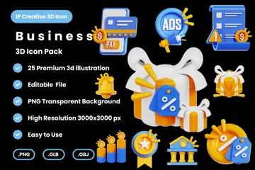 Business-3D-Symbolpaket 3D Icon Pack