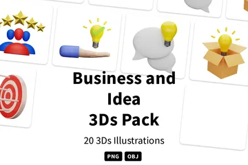 Geschäft und Idee 3D Icon Pack