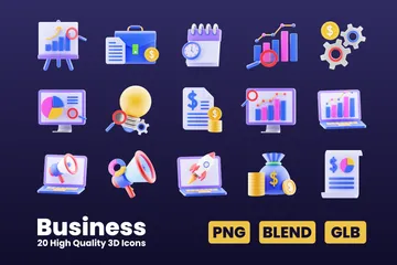 Business Band 2 3D Icon Pack