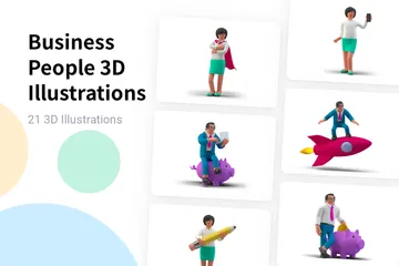 Geschäftsleute 3D Illustration Pack