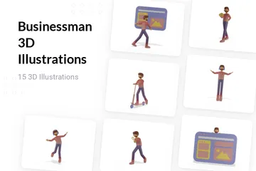 Geschäftsmann 3D Illustration Pack