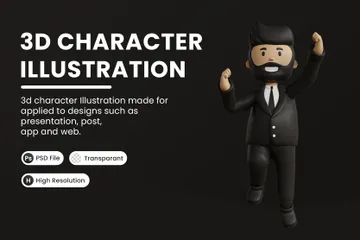 Geschäftsmann 3D Illustration Pack