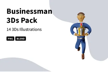 Geschäftsmann 3D Illustration Pack