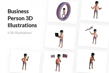 Geschäftsperson 3D Illustration Pack