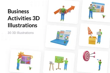 Geschäftstätigkeiten 3D Illustration Pack