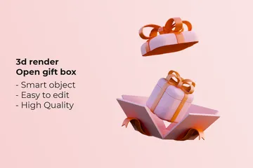 Geschenkbox 3D Illustration Pack