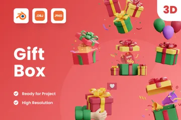 Geschenkbox 3D Icon Pack
