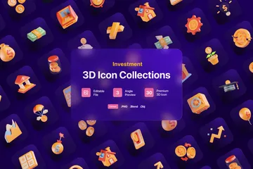 Gestão de Investimentos Pacote de Icon 3D