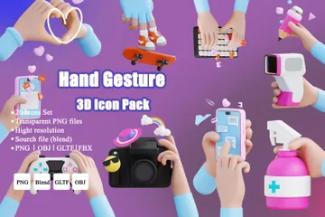 Geste de la main Pack 3D Icon