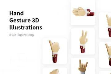 Geste de la main Pack 3D Illustration