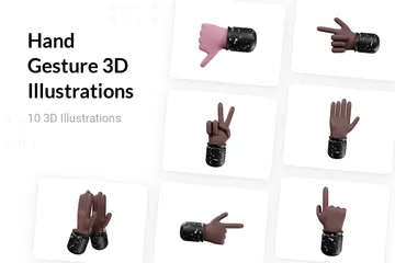 Geste de la main Pack 3D Illustration