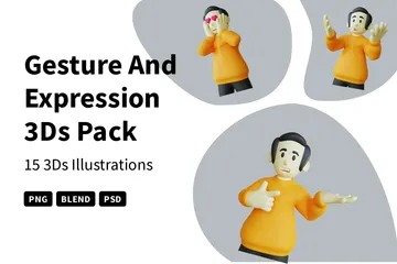 Geste et expression Pack 3D Illustration