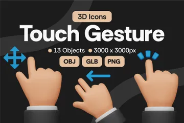 Geste tactile Pack 3D Icon