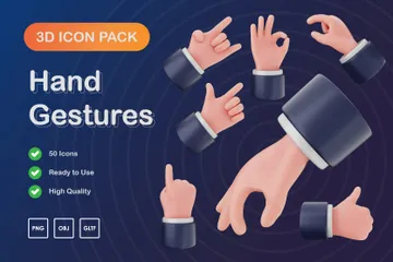 Gestes de la main Pack 3D Icon