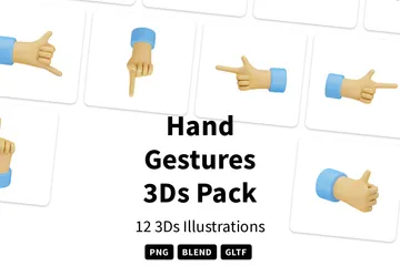 Gestes de la main Pack 3D Icon