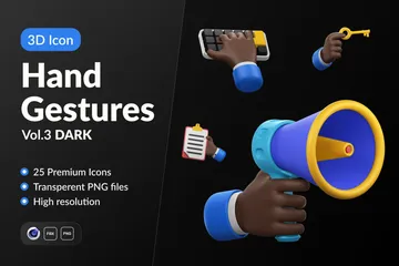 Gestes de la main Vol.3 Pack 3D Icon