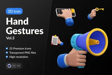 Gestes de la main Vol.3 Pack 3D Icon