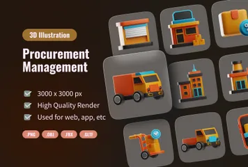 Dirección de Procuración Paquete de Icon 3D