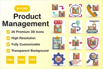 Gestion des produits Pack 3D Illustration