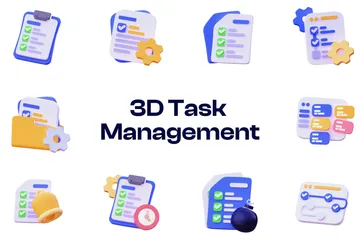 Administración de tareas Paquete de Icon 3D