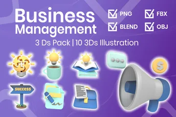 Gestion d'entreprise Pack 3D Icon