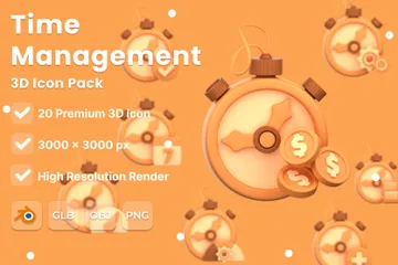 Gestion du temps Pack 3D Icon