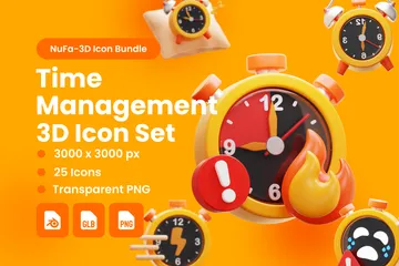 Gestion du temps Pack 3D Icon