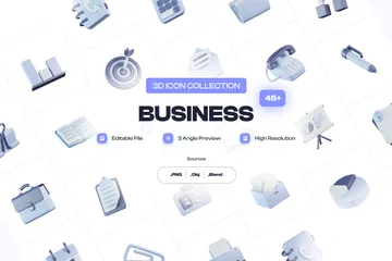 Administración de Empresas Paquete de Icon 3D