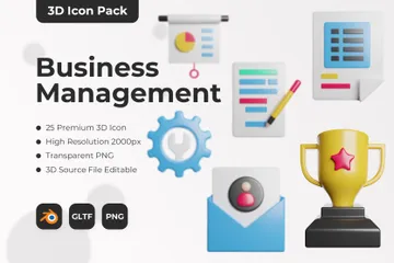 Administración de Empresas 3D Icon Pack