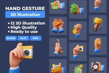 Gesto manual Paquete de Icon 3D