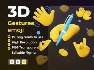 Gesto de mão Pacote de Icon 3D