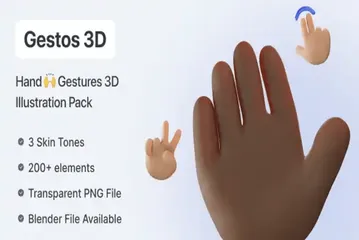 Gestos Pacote de Illustration 3D