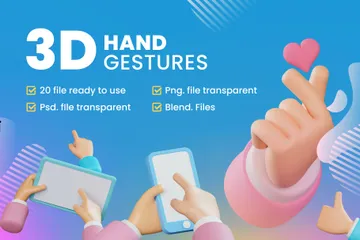 Gestos con las manos Paquete de Icon 3D