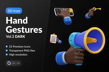 Gestos con las manos Vol.3 Paquete de Icon 3D