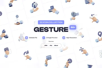 Gesture 3D Icon Pack