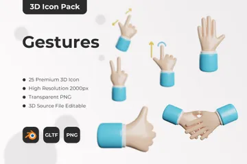 Gestures 3D Icon Pack