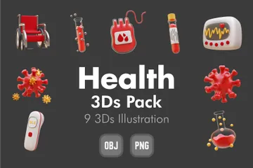 Gesundheit 3D Icon Pack