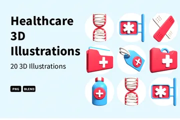 Gesundheitspflege 3D Illustration Pack