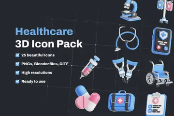 Gesundheitspflege 3D Icon Pack