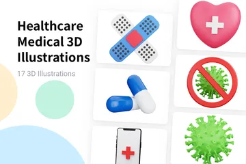 Gesundheitswesen Medizin 3D Illustration Pack