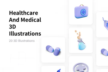 Gesundheitswesen und Medizin 3D Illustration Pack