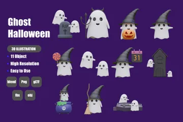 Ghost Halloween 3D Icon Pack